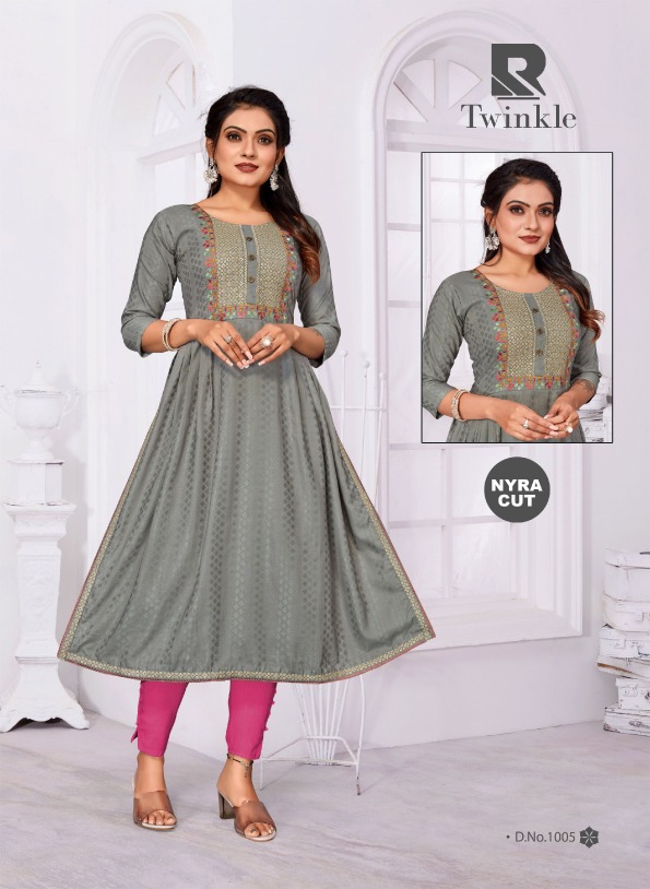 Raashi Twinkle nyra Rayon Designer Exclusive Kurti collection